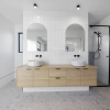 Gatto LtGrey Matt Cafe Gloss White Ripple Ensuite OceanviewConstructions