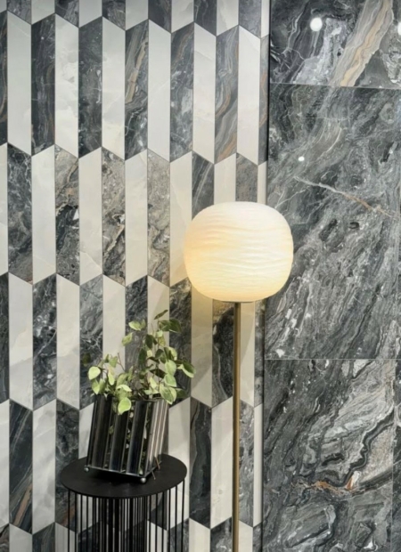 Marmi Lux Pan Orobico BrecciaWarm Chevron Mix