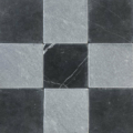 Checker Tumbled Bardiglio w Tumbled Nero Marquina