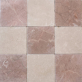 Checker Tumbled Crema marfil w Tumbled Rosso Crema