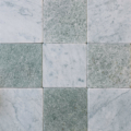 Checker Tumbled Ming Green w Tumbled Carrara