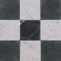 Checker Tumbled Nero Marquina Tumbled Carrara