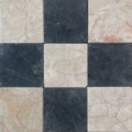 Checker Tumbled Nero Marquina Tumbled Nectar