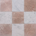 Checker Tumbled Rosso Crema w Tumbled Carrara