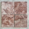 Red Travertine tumbled square