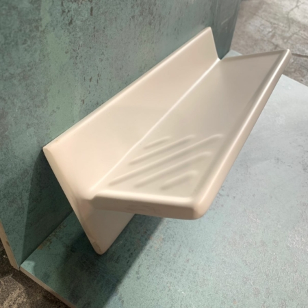 RD x Satin White Shower Shelf Detail