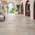 Adagio Stone Bone FrenchPattern Living Floor Lifestyle