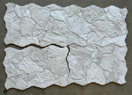 x Borgogna White Flagstone Cladding