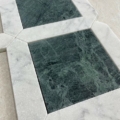 Marble Tumbled Carrara w Indian GreenA