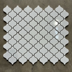 Gloss White Arabesque Lantern Mosaic