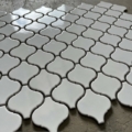 Gloss White Arabesque Lantern Mosaic Surface