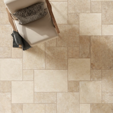 Trani Stone Avorio French Pattern Floor View