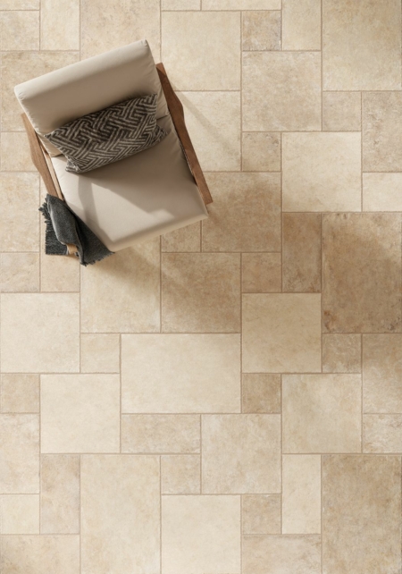 Trani Stone Avorio French Pattern Floor View